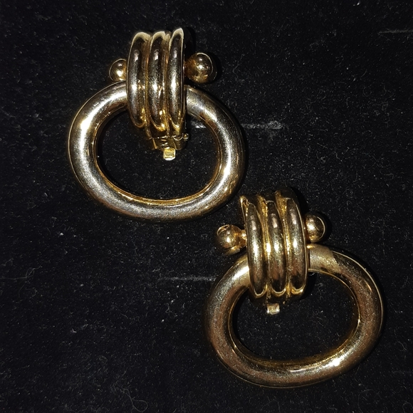 ERWIN PEARL Door Knocker Clip-on Earrings - Picture 1 of 9